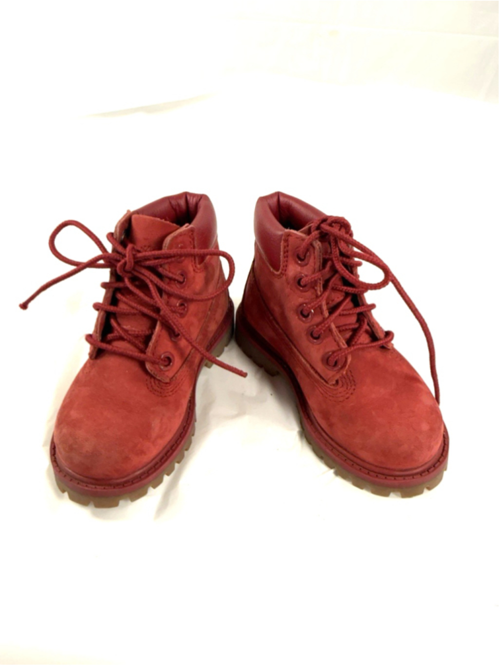 Timberland Toddler Red Work Boots Size 6 Infant/Toddler